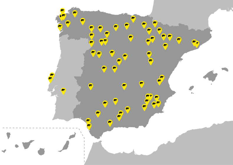 Mapa distribuidores batsi